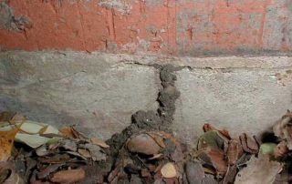 poorly repaired foundation